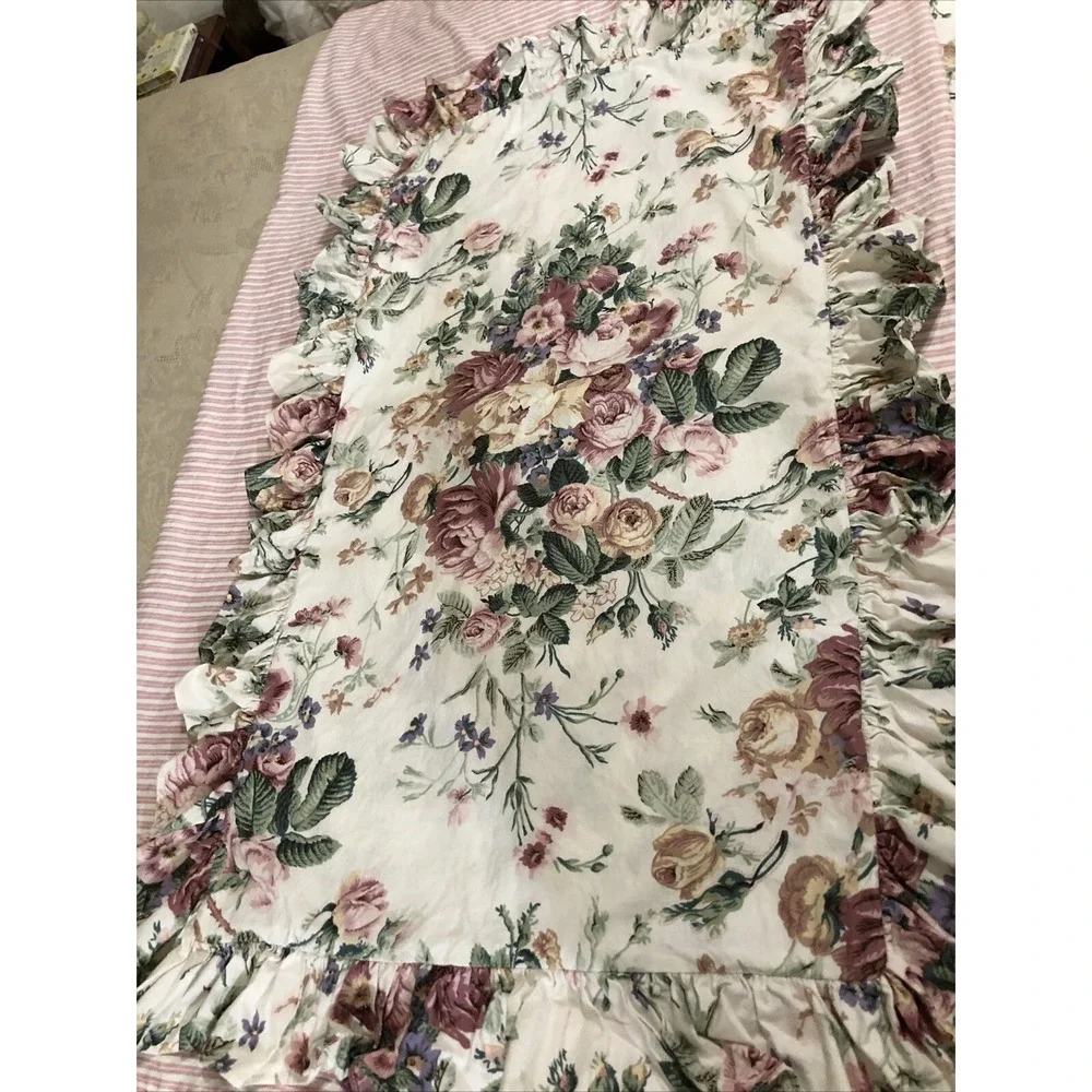 VTG Floral Custom Made Duvet Cover 1 Sham French Country Cottage 82